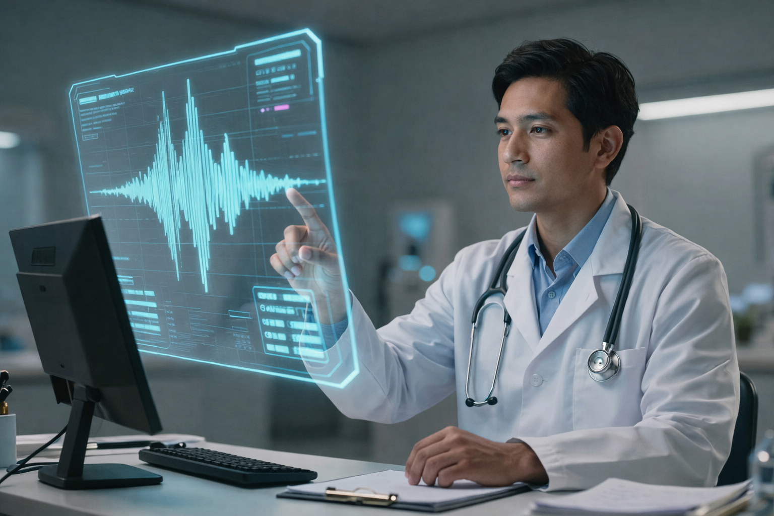 Assistant holographique IA médical